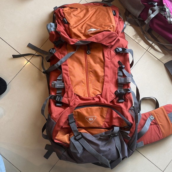 High Sierra Orange and Gray Backpack 65L Like New ! - Picture 1 of 3